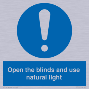 Open the blinds and use natural light